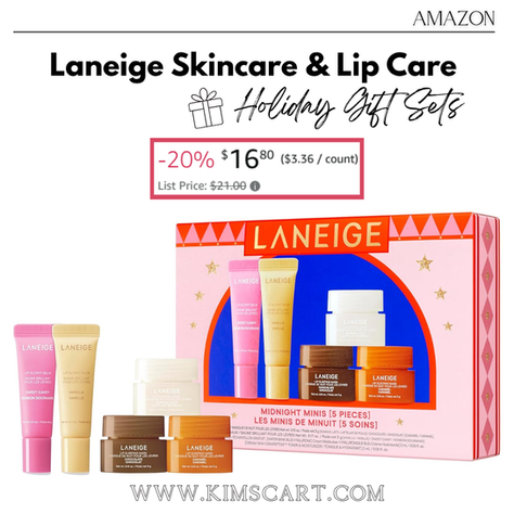 🎁 Amazing Gift!! Laneige Skincare & Lip Care Holiday Gift Sets 20% OFF! 🔗⬇