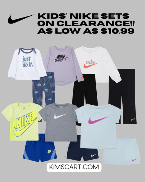 🐣✨ KIDS’ Nike Sets on CLEARANCE!!As low as $10.99!! 😱These would make such a cute Easter basket surprise! 🐰💛