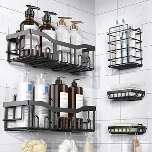 These RENTER FRIENDLY Adhesive Shower Caddies are SO strong
