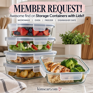 Awesome find on these Glass Food Storage Containers with Lids!!