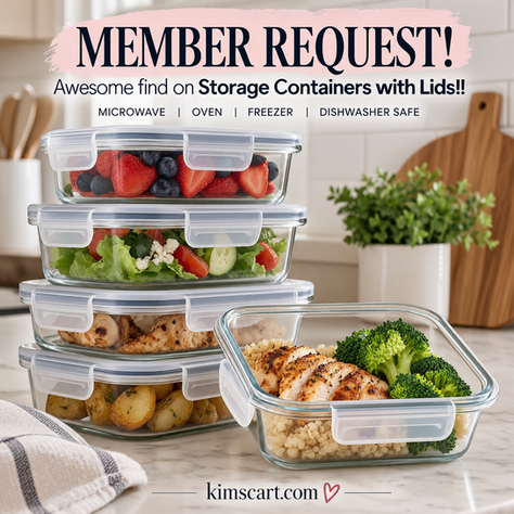 Awesome find on these Glass Food Storage Containers with Lids!!