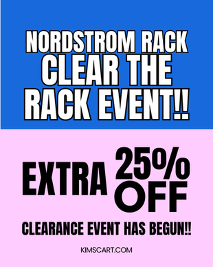 Extra 25% OFF CLEARANCE Event has begun!!