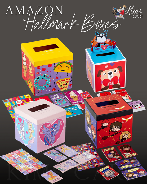 Ok, this is genius!!  If you've been tasked with making a Valentine's Day box at-home for your kids, like I have = I got you!  Check out these Hallmark Boxes that come WITH Valentines.  DONE ✅