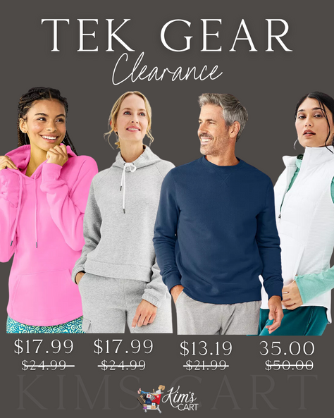 Tek Gear on CLEARANCE + Stacks with additional savings in your wallet (up to 30% OFF)  If you haven't tried this brand yet, I highly recommend = Great quality!! 🙌