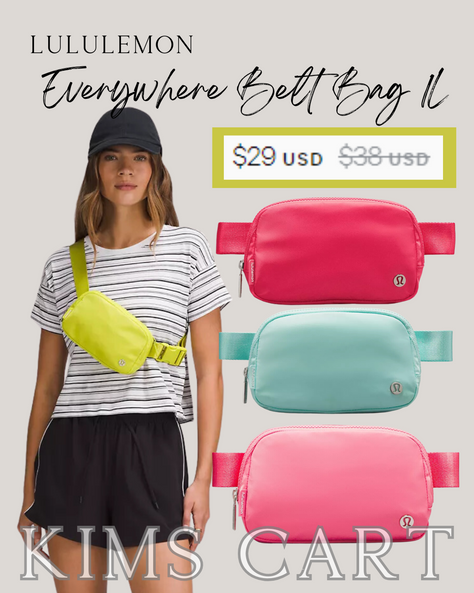 $29 🍋LuLuLemon Everywhere Belt Bag 1L = make awesome gifts!! FREE Shipping on all orders.