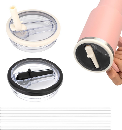 Ladies, THESE FIT ON YOUR 40oz Stanley Tumblers You all know I love my HydroJug and think it's superior to Stanley, specifically because it has this type of lid that folds and doesn't leak.