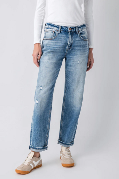 JUST DROPPED!! Risen Lucky Boyfriend Jeans!! I swear by this brand. Soooo comfortable. They do run large, so I always recommend sizing down 1 size.