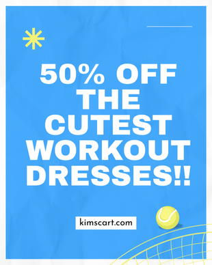 50% OFF the cutest workout dresses!!