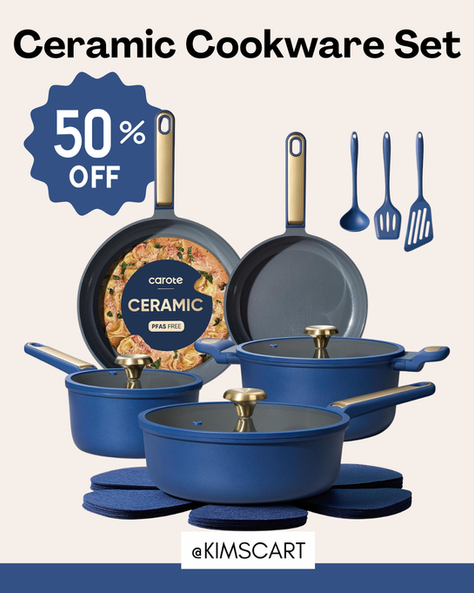 50% OFF CAROTE Ceramic Cookware Set!!!
