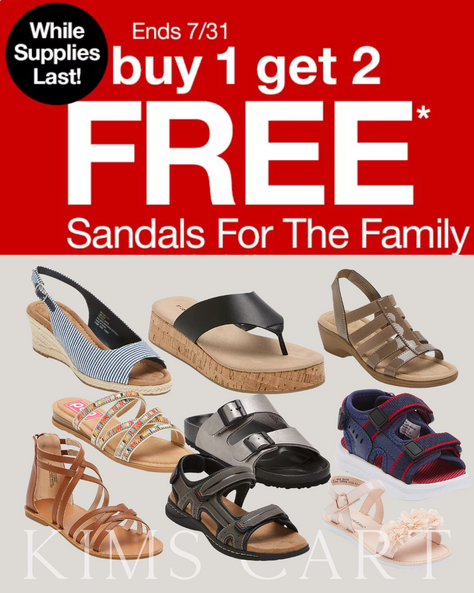 ‼️BUY 1, GET 2 FREEEEEE‼️ Oh, we LOVE this sale. Grab Sandals for the Entire Family!!!