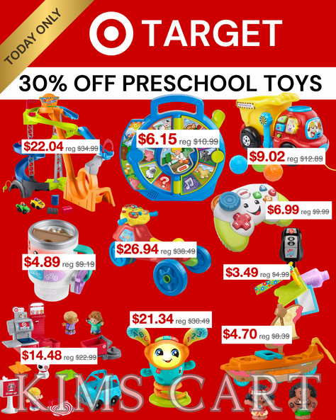 🎯Target Circle Deal: Save 30% on select Preschool Toys!! Check out these amazing prices.
