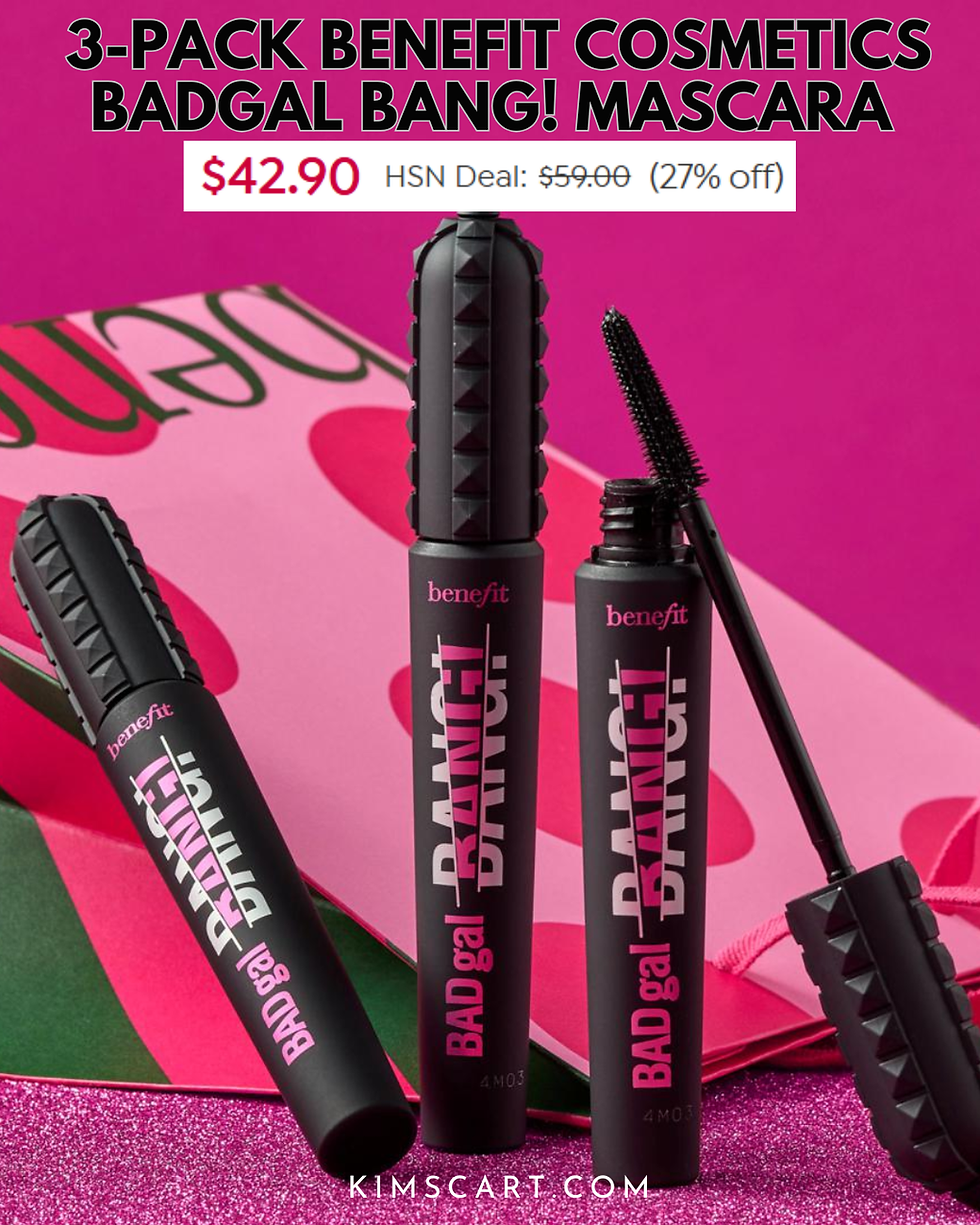 HUGE Score on the Viral Benefit Cosmetics BADgal BANG! Mascara!! Grab the 3pk for a STEAL today over at HSN