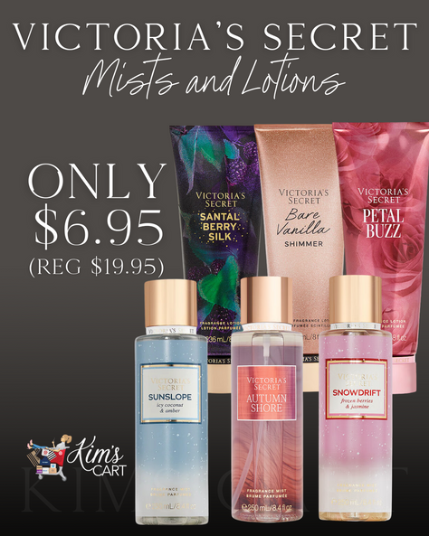 ❤ Victoria Secret Mists & Lotions just dropped to ONLY $6.95 (Reg $19.95)!!