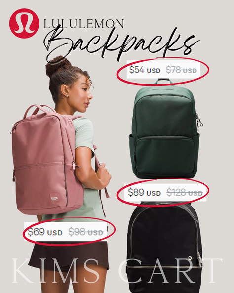 RARE Markdowns on LuLuLemon Backpacks!!! This, like, NEVER happens. I assume these will go fast 🏃♀️🏃♀️🏃♀️