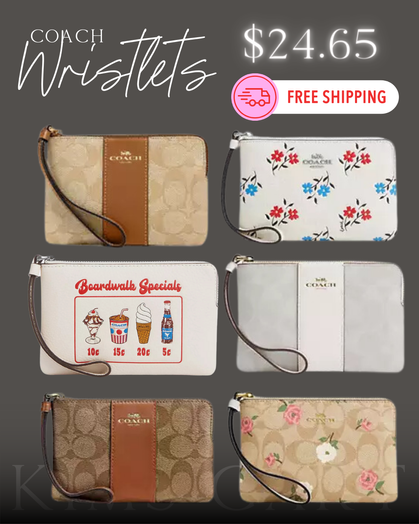 YAY!! ❤ We LOVE this one!! Coach Wristlets are dropping to ONLY $24.65 + Free Shipping at checkout.