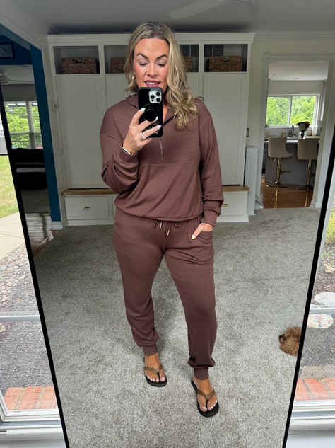 Yes, Yes - you ABSOLUTELY NEED this 2-Piece Set!! It's great for 'shorties' because the pants have a cuff at the bottom. DOUBLE deal today: marked down + 45% OFF through our link.