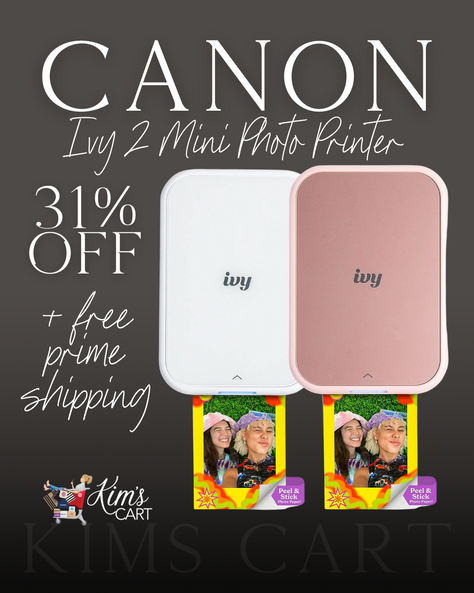 Canon Ivy 2 Mini Photo Printer (Compatible iOS & Android) 31% OFF today + free prime shipping
