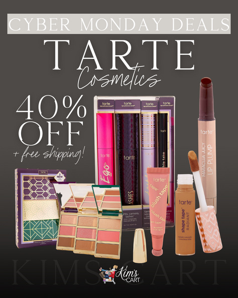 🎉🎉40% OFF Sitewide over at tarte Cosmetics today + Free Shipping!!