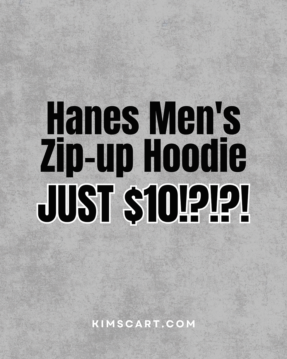 Hanes Men's Zip-up Hoodie JUST $10!?!?!