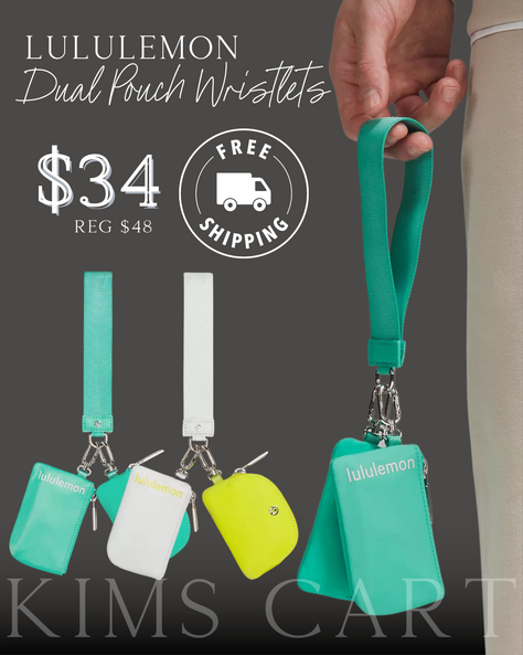 I've NEVER seen these ON SALE π³ LuLuLemon Dual Pouch Wristlets ONLY $34 + Free Shipping!!