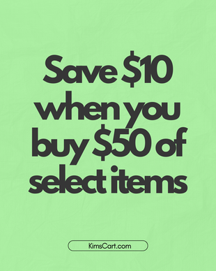 Save $10 when you buy $50 of select items