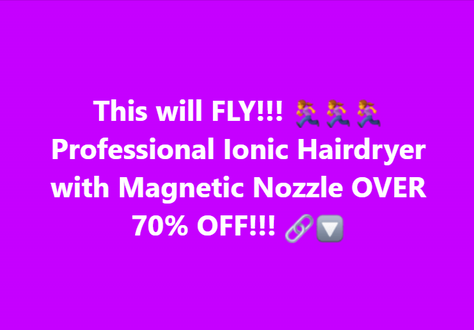 This will FLY!!! 🏃♀️🏃♀️🏃♀️Professional Ionic Hairdryer with Magnetic Nozzle OVER 70% OFF!!! 🔗🔽