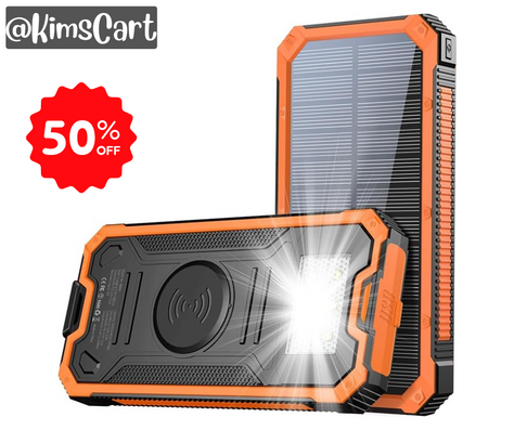Solar Charger Power Bank 50% OFF 🔗⬇