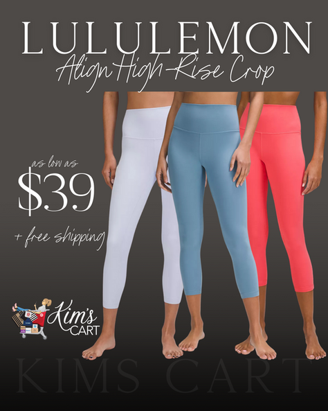 ⬇️JUST DROPPED⬇️ Lululemon Align™ High-Rise Crop 23" as low as $39 + Free Shipping!