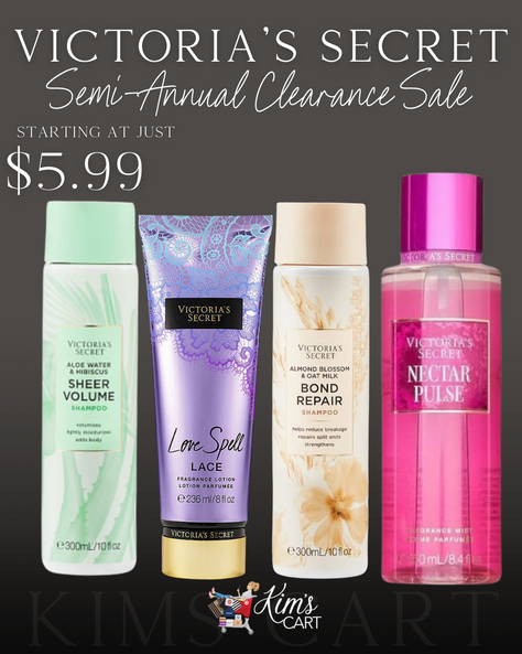 Semi-Annual Clearance Sale over at Victoria Secret!!! 💞 Beauty items starting at just $5.99