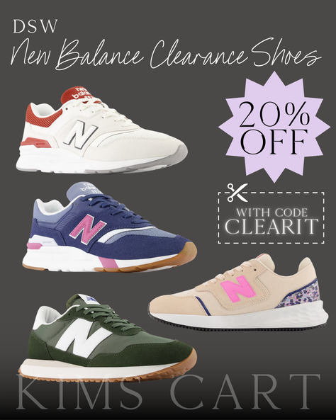 Wooo!! Score an EXTRA 20% OFF New Balance Clearance Shoes with code CLEARIT + All orders ship free when you sign into your VIP account (or create one).