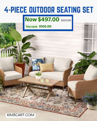 4-Piece Outdoor Seating Set UNDER $500!?!?!?