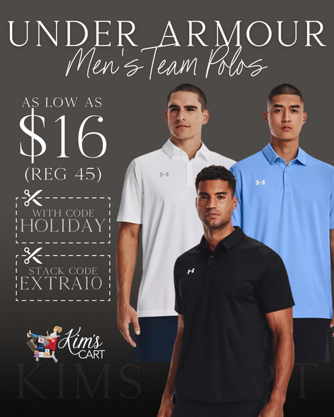 🔥🔥🔥Another HOT Under Armour Deal for your Guys: Men's UA Tech™ Team Polos as low as $16 (Reg $45)