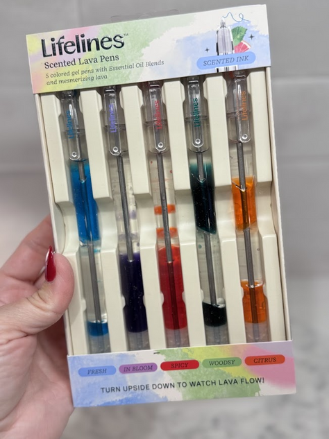 NEW Lifelines Scented Lava Gel Pen Set. These are super cool!! Tip the pen back and forth to watch the mesmerizing lava inside.