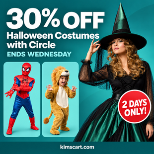 Halloween Costumes for the Entire Family 30% OFF