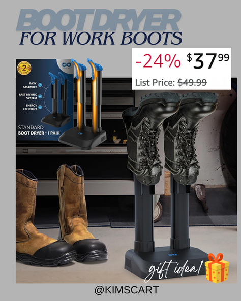 In the market for a cool, PRACTICAL Gift for your Guys? THIS. IS. IT!! Boot Dryer!! Don’t believe me? Check out the reviews…ad: https://shop.kimscart.com/amazon/WP4E0j