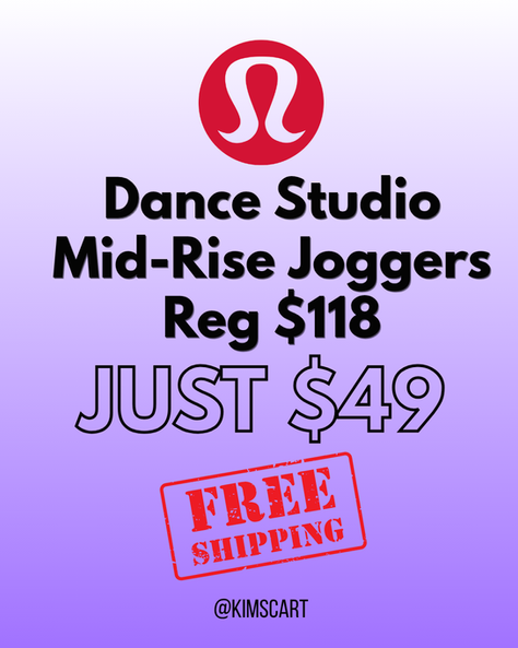 Dance Studio Mid-Rise Joggers $118 down to just $49 + FS