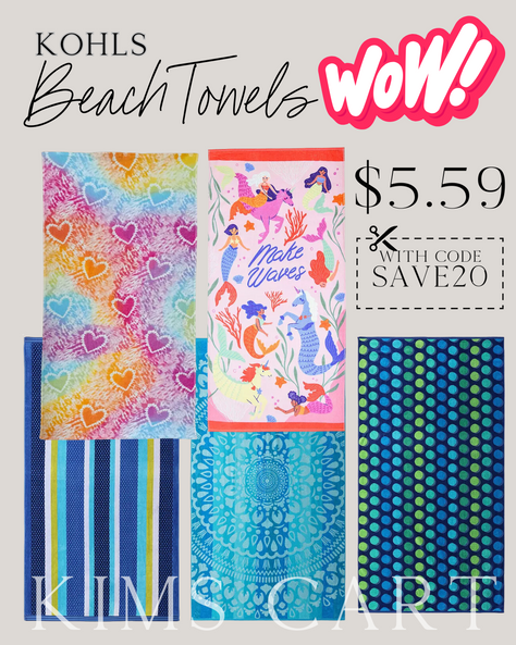 ‼️LOWEST PRICE EVER‼️  I've bought more of these than I can count.  The Big ONE Beach Towels are dropping to ONLY $5.59 with code SAVE20 at checkout.