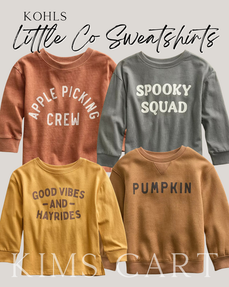 NEEEEEED!!! 😍😍😍 Just Dropped: Little Co. by Lauren Conrad Crewneck Sweatshirts for fall!!!  I'm OBSESSED