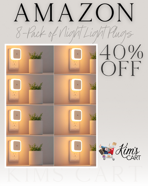 My mom has these all over her house! 8-Pack of Night Light Plugs drop 40% OFF at checkout.
