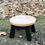 Thumbnail: Modern round wood top painted base
