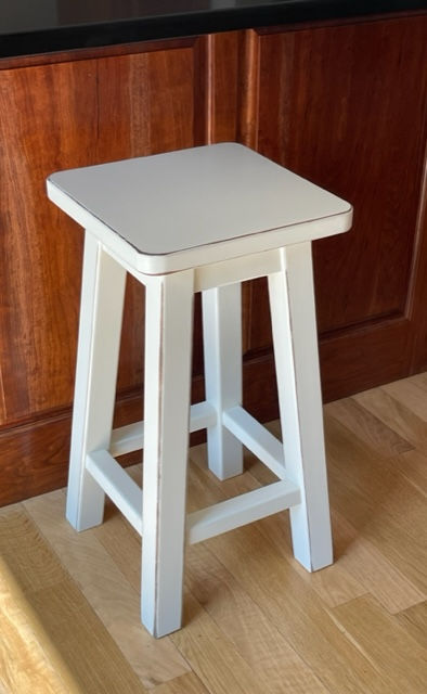 Thumbnail: wood bar stool, counter stool, island seating, painted wood