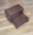 walnut nesting stool, sliding 2 step stool, finger joint, solid stool, best step stool,