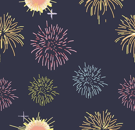 Fireworks print pattern swatch colourway