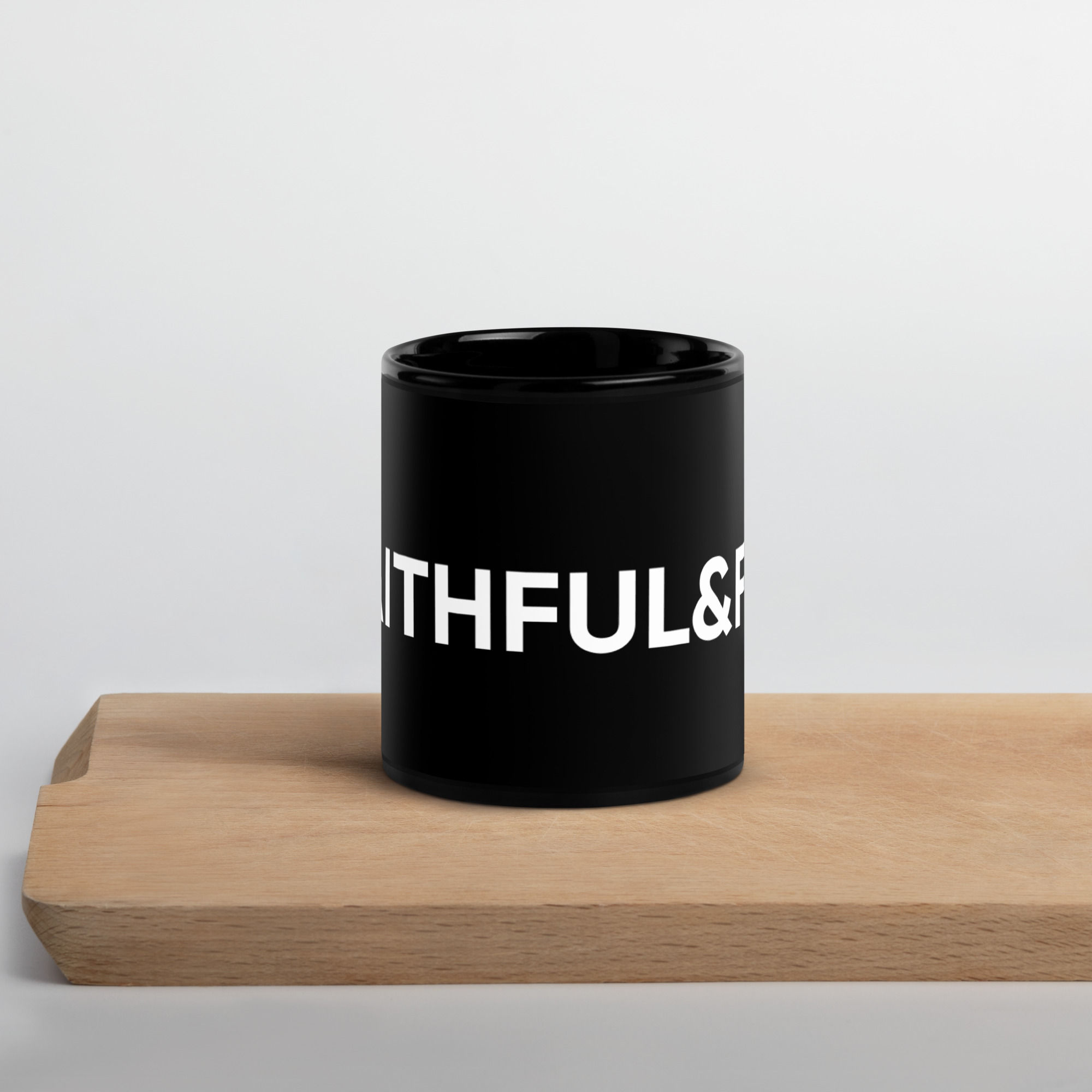 F&F Black Glossy Mug