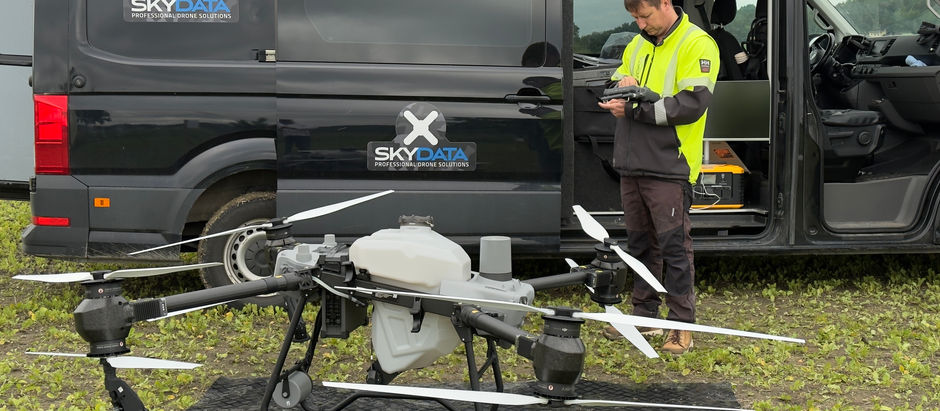 Skydata DJI Agras T50 esittelypäivillä