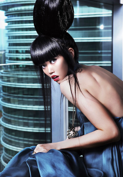 Jessica Minh Anh wearing Shiatzy Chen in Kuala Lumpur