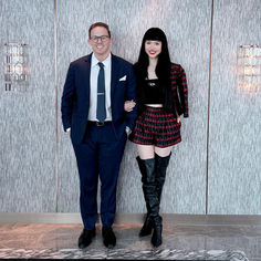 Supermodel Jessica Minh Anh and General Manager Pierre Leif Edlund at Chatrium Grand Bangkok