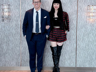 Supermodel Jessica Minh Anh and General Manager Pierre Leif Edlund at Chatrium Grand Bangkok