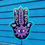 Miniaturbild: Gartenskulptur spirituell, Hamsa Hand Lila, Mint