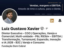 Profissional e ser humano fantástico, com de 20 anos de experiências em grandes empresas